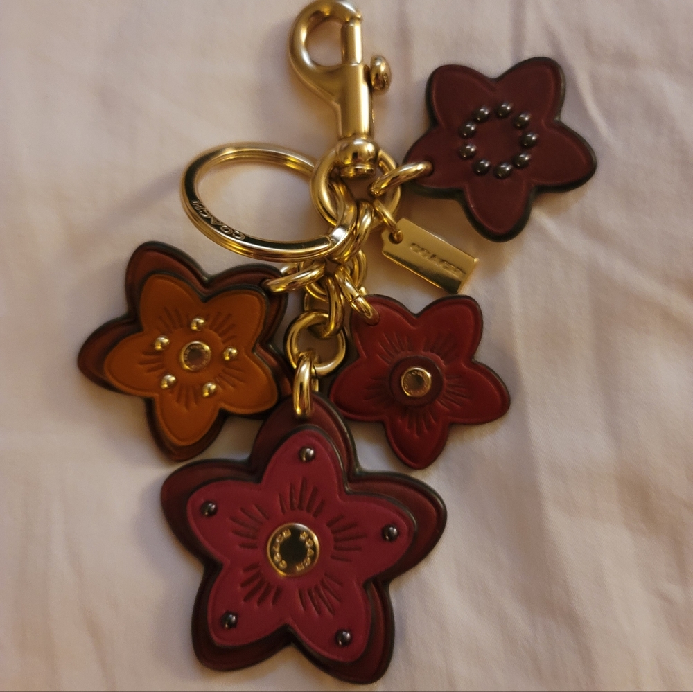 Coach Floral Keychain/Purse Charm